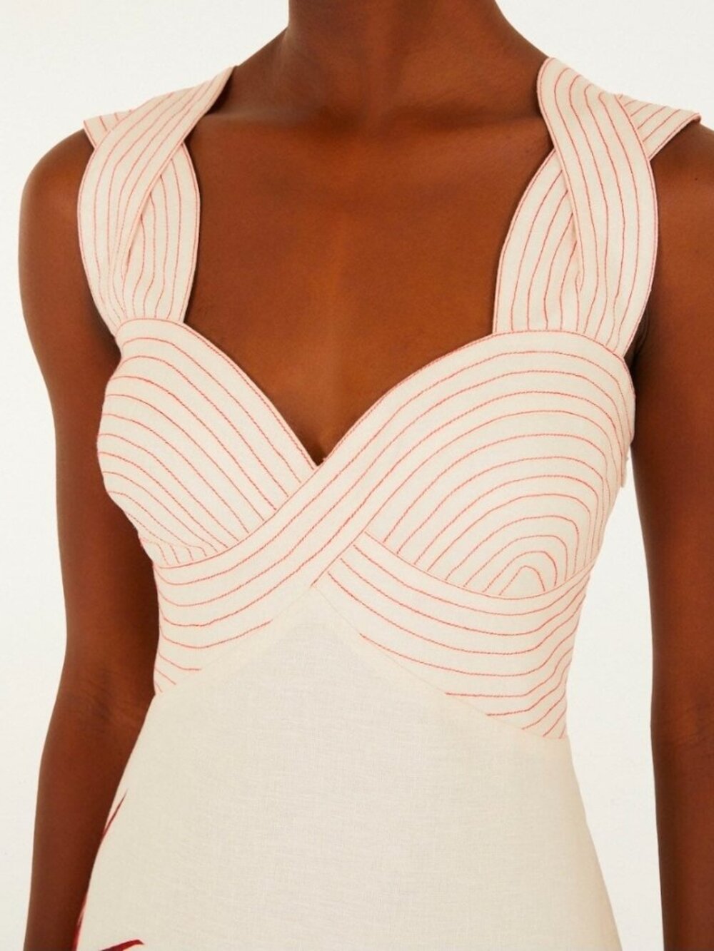 Farm Rio Sand Strelitzia Midi Dress - Picture 2 of 3